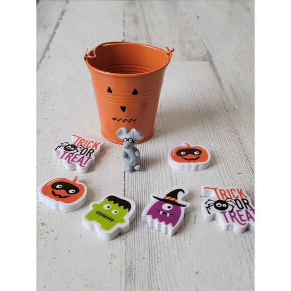 Halloween Frankenstein eraser pumpkin mouse‎ set toy figure - Picture 1 of 13